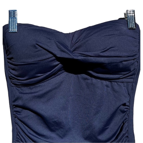 🌻NEW (w/tags!) Anne Cole Navy Blue Twist Front 1-Piece Swimsuit Size 6 - Picture 3 of 9